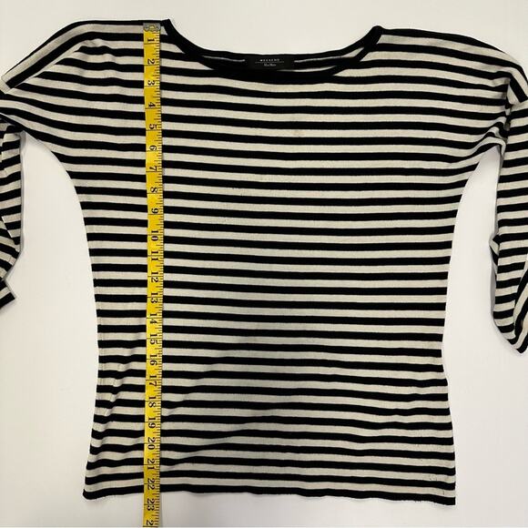 Max Mara Weekend Striped Silk Blend Knit Top - Size Medium - Picture 7 of 12